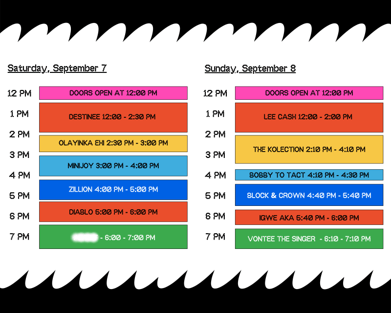 schedule porte fest